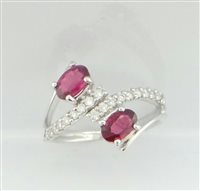 Anello Guerretta Gioielli Donna in Oro bianco Rubino 1.28 Ct 22613-14 - 22613-15